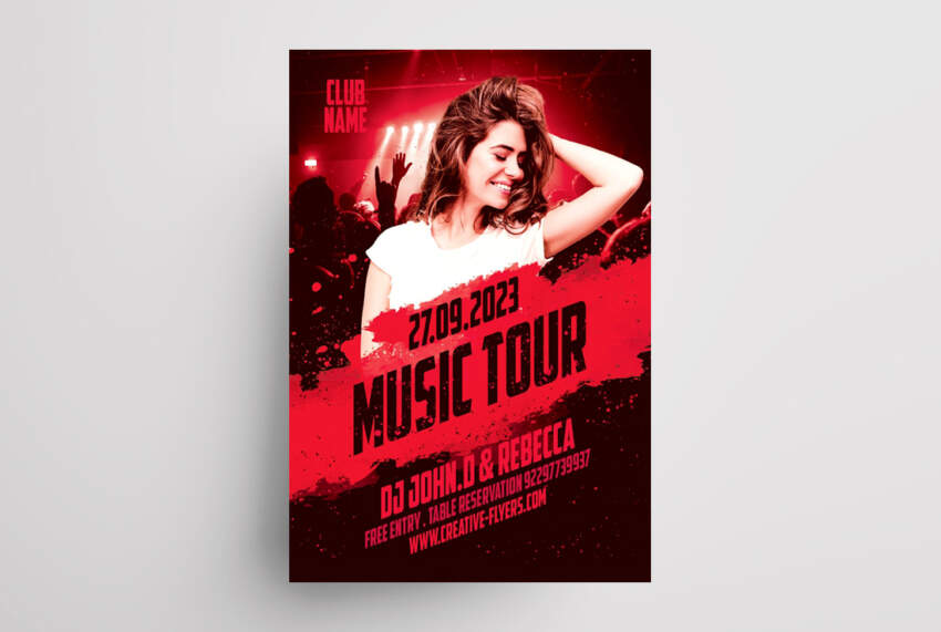 Free Music Artist Party Flyer Template (PSD)