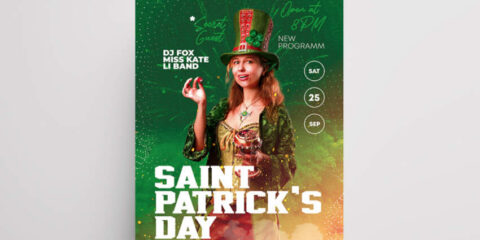 Free St. Patrick's Party Night Flyer Template (PSD)