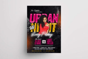 Girls Club Party Free Flyer Template (PSD)