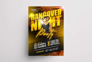 Hangover Night Party Free PSD Flyer