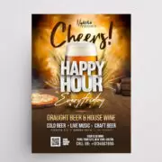 Happy Hour Night Free Flyer Template (PSD)