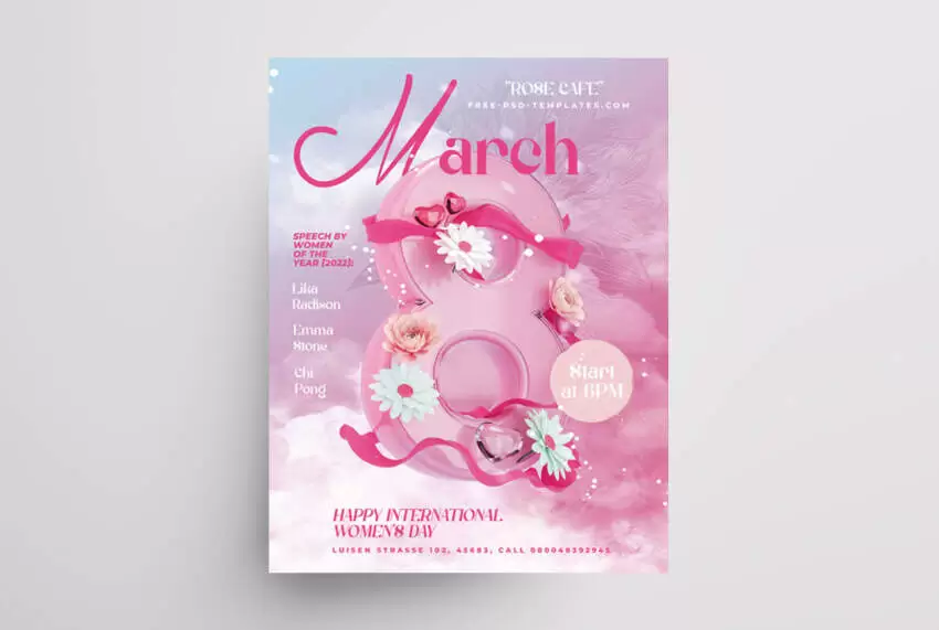 International Women's Day Free Flyer Template (PSD)