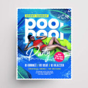 Summer Pool Party Free Flyer Template (PSD)