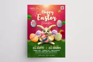 Free Happy Easter Day Flyer Template (PSD)