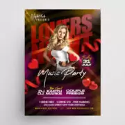Free Luxury Girls Party Event Flyer Template (PSD)