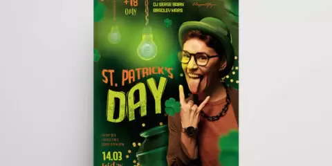 Free St. Patrick’s Day Event Flyer Template (PSD)