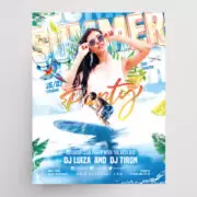 Free Summer Pool Party Flyer Template (PSD)