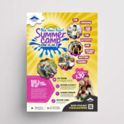 Kids Summer Camp Free PSD Flyer Template