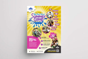 Kids Summer Camp Free PSD Flyer Template