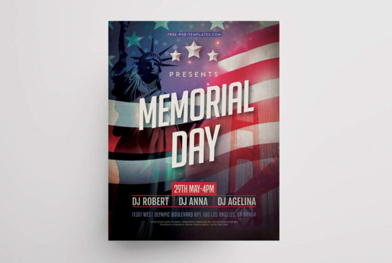 Memorial Day Free Flyer Template (PSD) - PSDFlyer